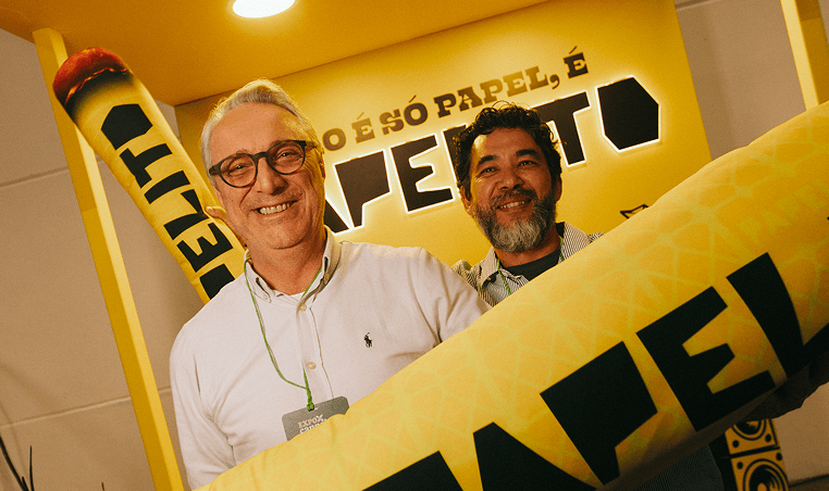 Parceiros no espaço PDV Perfeito Papelito.